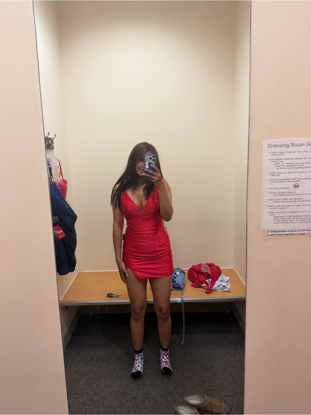 Sherri Hill Red Sequin Mini Dress #hoco#homecoming